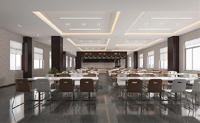 合肥經(jīng)開區(qū)企業(yè)大食堂裝修設(shè)計(jì)案例